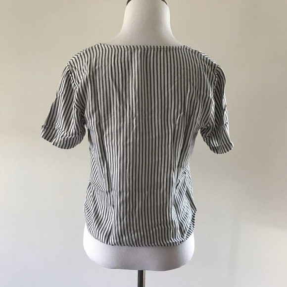 Madewell Novel Tie-Front Top in Stripe - XS - Picture 3 of 8